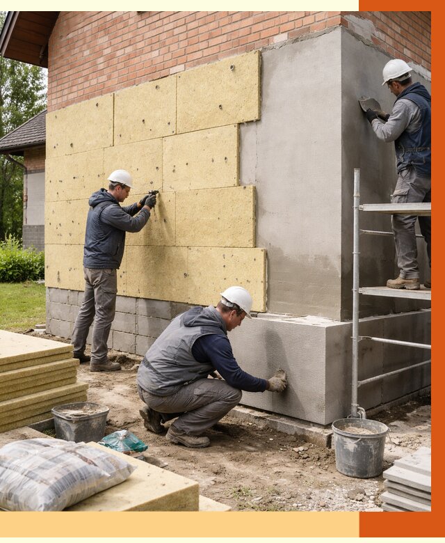 Утепление частного дома в Вязьме под ключ от 7712 руб/м2 — недорого | ТепломастерВзь