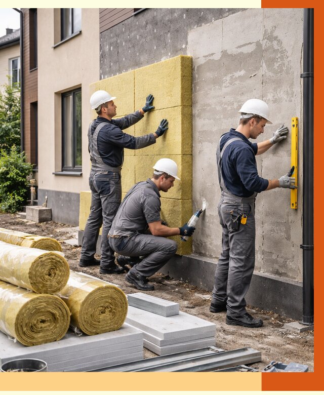 Утепление таунхауса в Вязьме от 7403 руб/м2 — комплекс под ключ | ТепломастерВзь