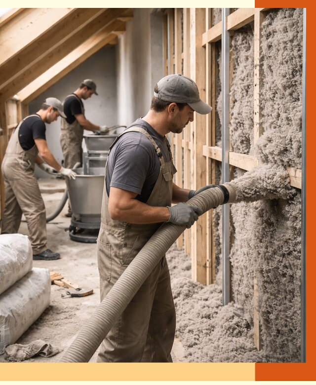 Утепление таунхауса эковатой в Вязьме от 2262 руб./м² — монтаж и задувка | ТепломастерВзь