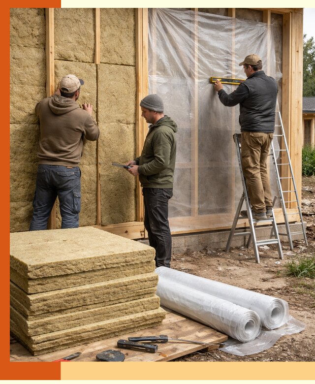 Утепление каркасного дома в Вязьме под ключ с гарантией качества