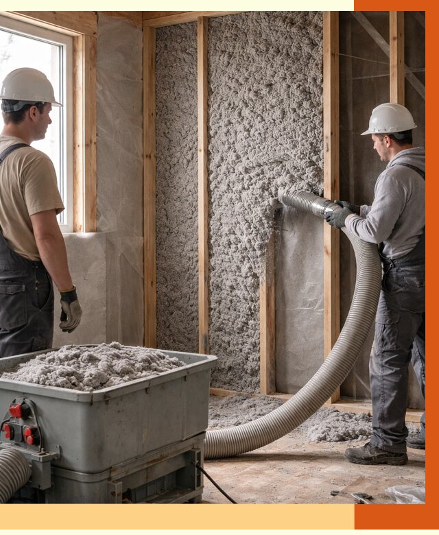 Утепление каркасного дома эковатой в Вязьме от 1851 руб. | ТепломастерВзь