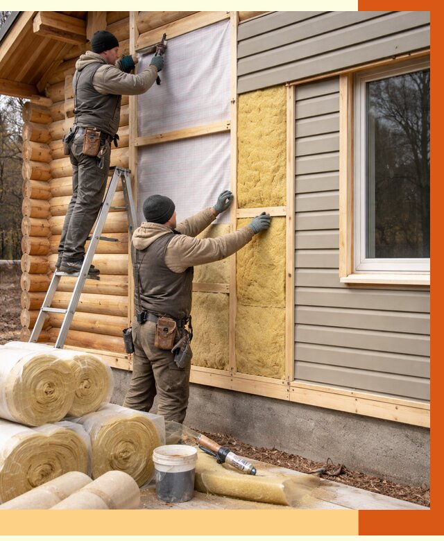 Утепление деревянного дома в Вязьме от 6375 руб./м2 — заказать работы | ТепломастерВзь