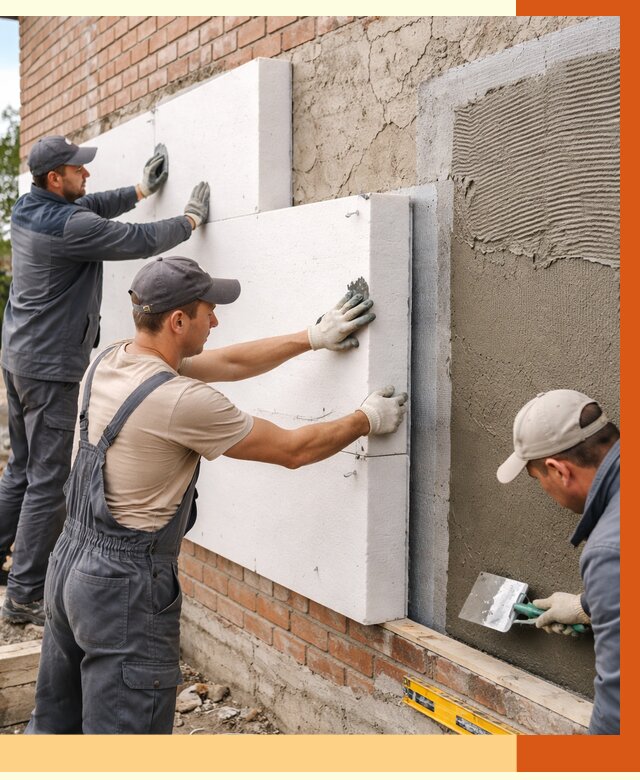 Утепление кирпичного дома в Вязьме от 4318 руб. под ключ | ТепломастерВзь