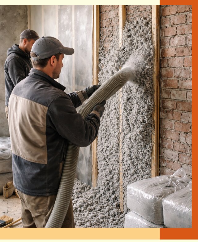 Утепление кирпичного дома эковатой в Вязьме от 2416 руб./м² | ТепломастерВзь