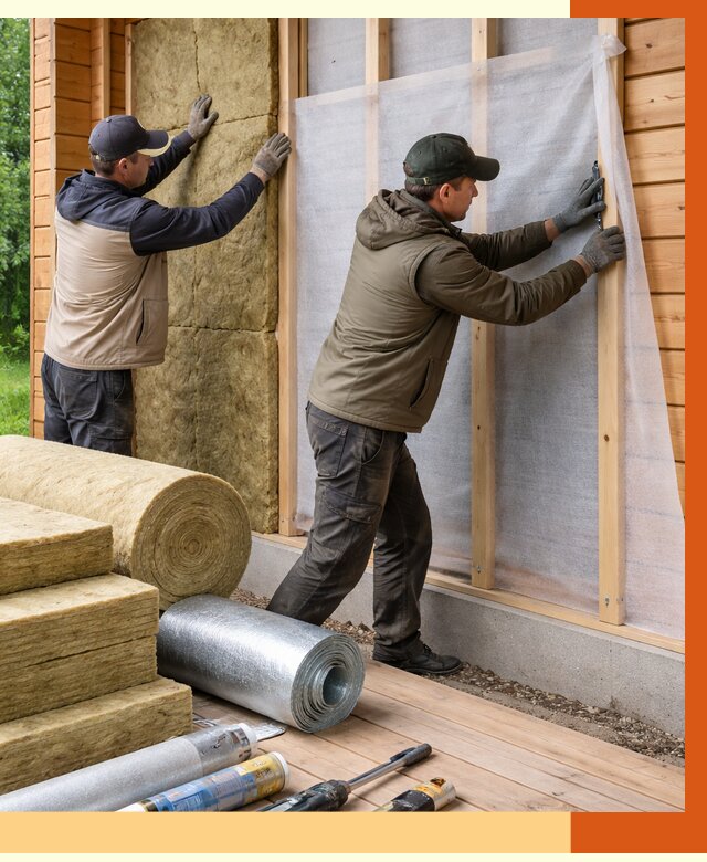 Утепление дома из двойного бруса в Вязьме от 4935 руб./м² — ТепломастерВзь под ключ