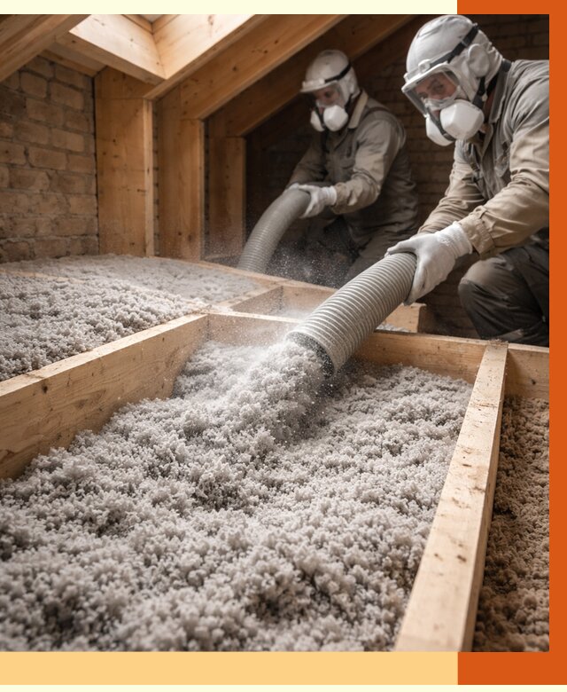 Утепление коттеджа эковатой в Вязьме от 2571 руб./м² — комплексная задувка и монтаж | ТепломастерВзь