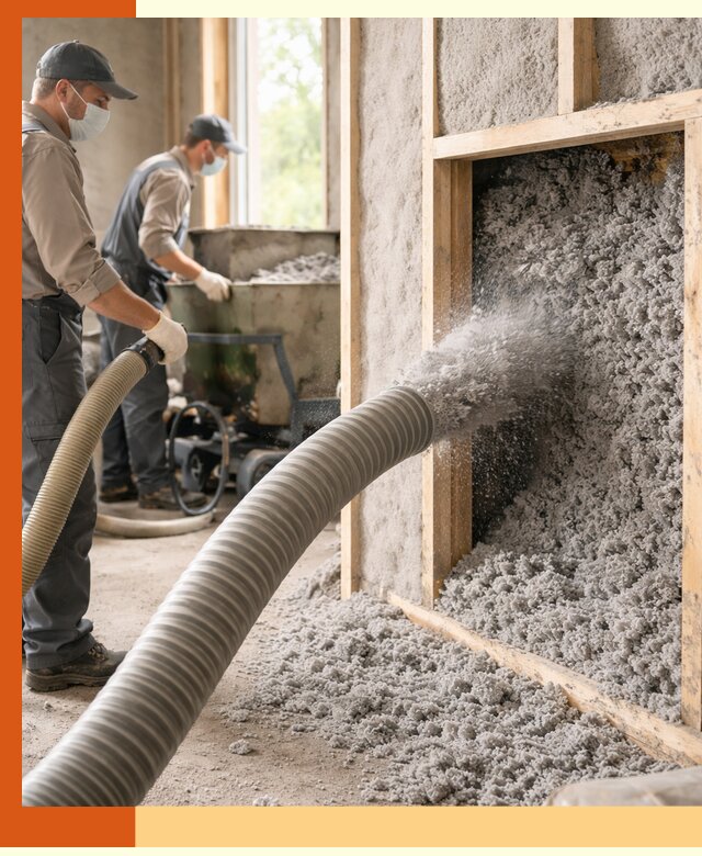 Утепление коттеджа эковатой в Вязьме с гарантией качества