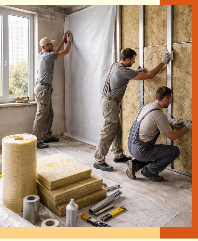 Утепление квартиры в Вязьме от 4627 руб/м2 — утеплить квартиру изнутри и снаружи | ТепломастерВзь