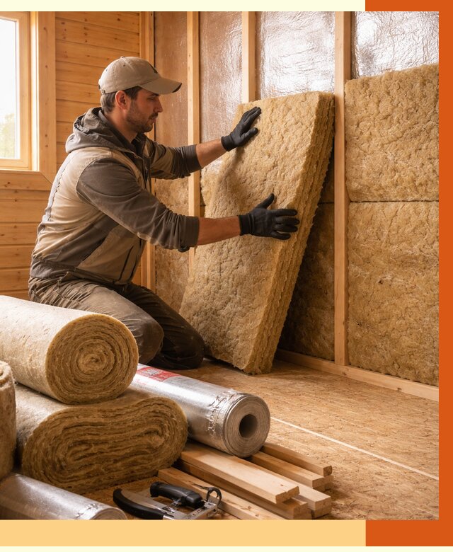 Утепление бани в Вязьме под ключ от 4627 руб./м2 — утеплить потолок, пол и стены | ТепломастерВзь