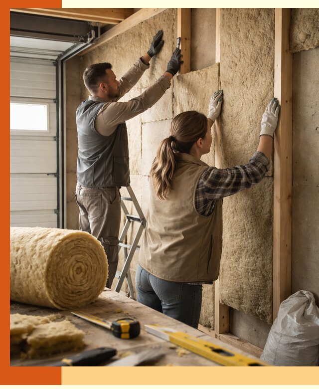Утепление гаража изнутри в Вязьме: быстро и надежно