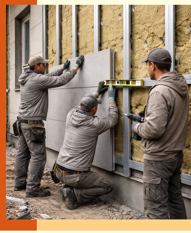 Утепление вентилируемого фасада под ключ в Вязьме