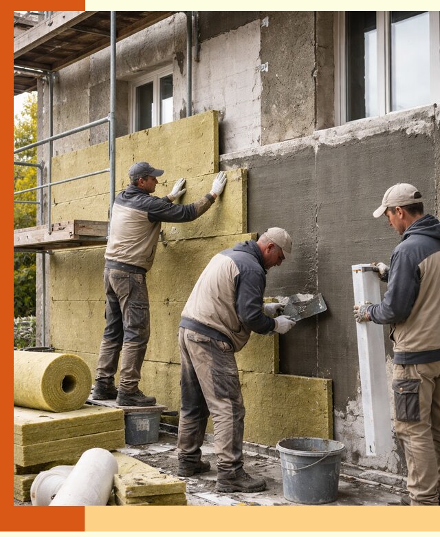 Утепление фасада зданий и домов в Вязьме