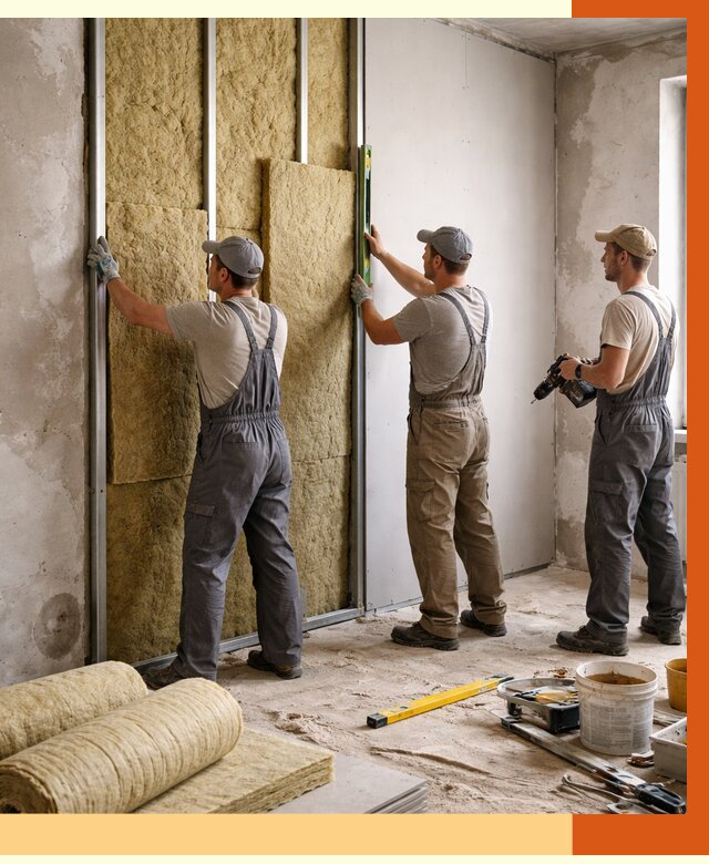 Утепление стен изнутри в Вязьме от 2313 руб/м² под ключ | ТепломастерВзь