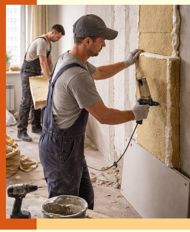 Утепление стен изнутри в Вязьме — качественно и эффективно