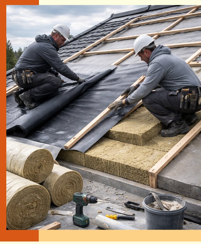 Утепление крыши снаружи в Вязьме: профессиональная теплоизоляция