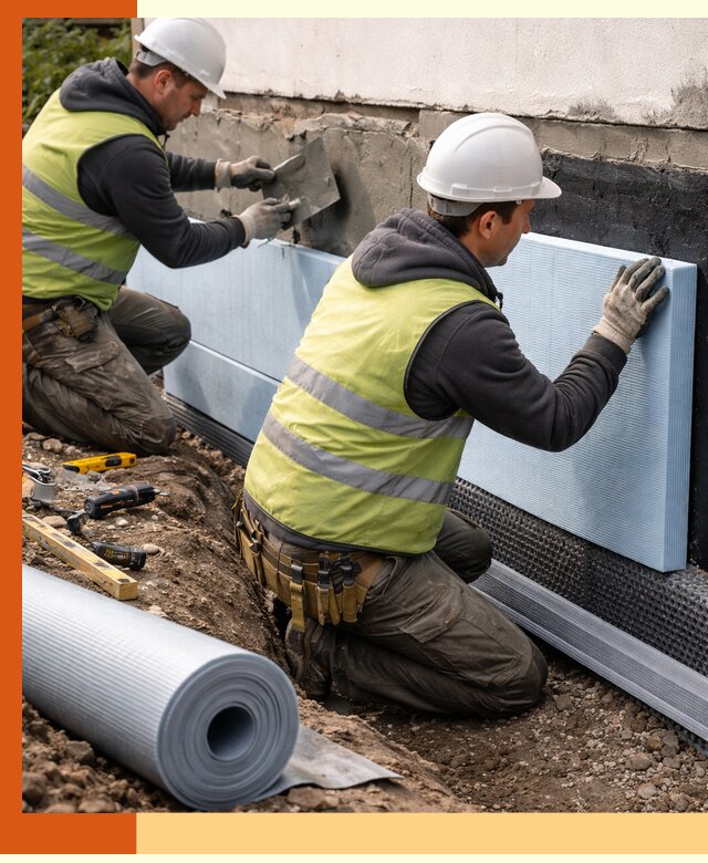 Утепление фундамента снаружи в Вязьме — профессиональная теплоизоляция