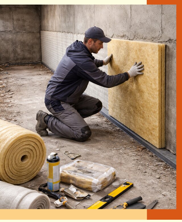 Утепление фундамента изнутри в Вязьме от 4318 руб./м2 — работы под ключ | ТепломастерВзь