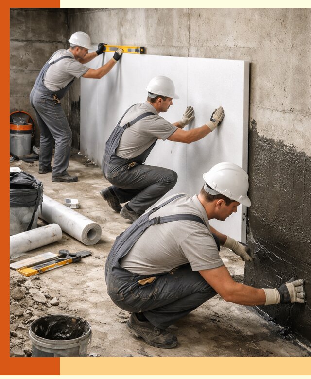 Утепление фундамента изнутри профессионально в Вязьме