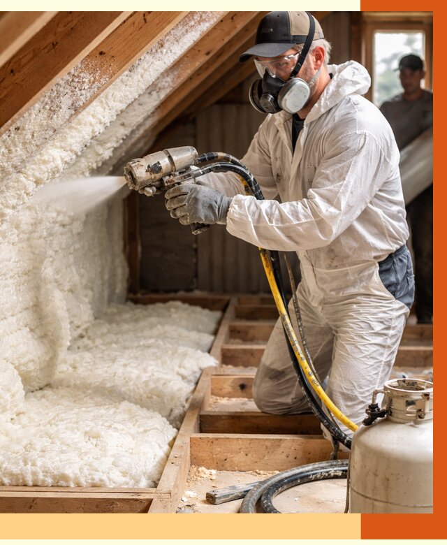 Утепление чердака ППУ в Вязьме от 8863 руб./м2 — услуга под ключ | ТепломастерВзь