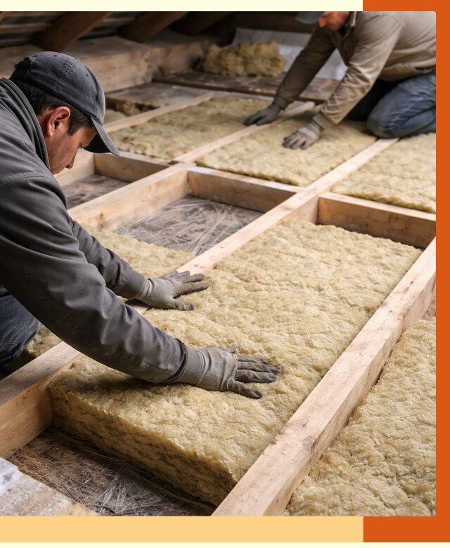 Утепление чердака минватой в Вязьме от 3599 руб/м2 под ключ | ТепломастерВзь