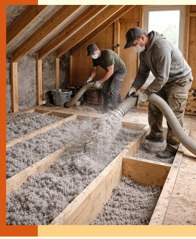 Утепление мансарды эковатой в Вязьме с гарантией качества