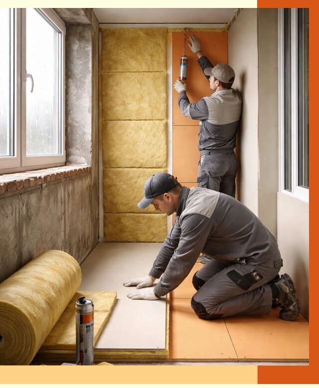 Утепление лоджии под ключ в Вязьме от 6683 руб/м2 — комплексное решение | ТепломастерВзь