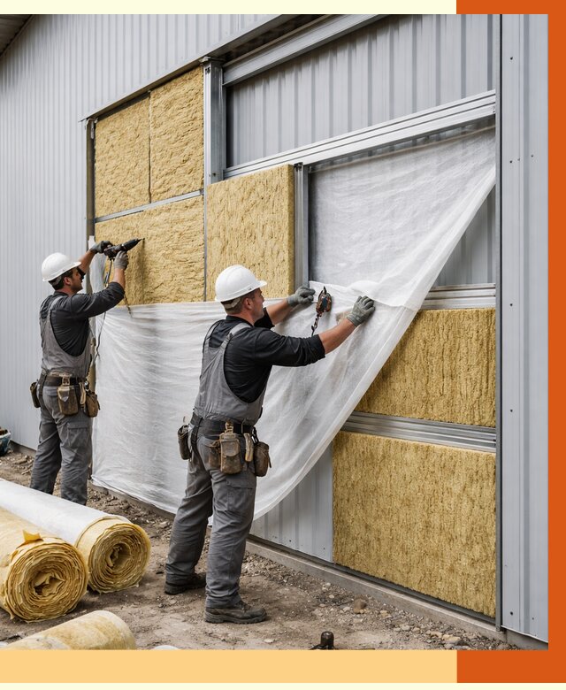 Утепление металлического склада в Вязьме от 4627 руб/м2 — комплексное утепление под ключ | ТепломастерВзь