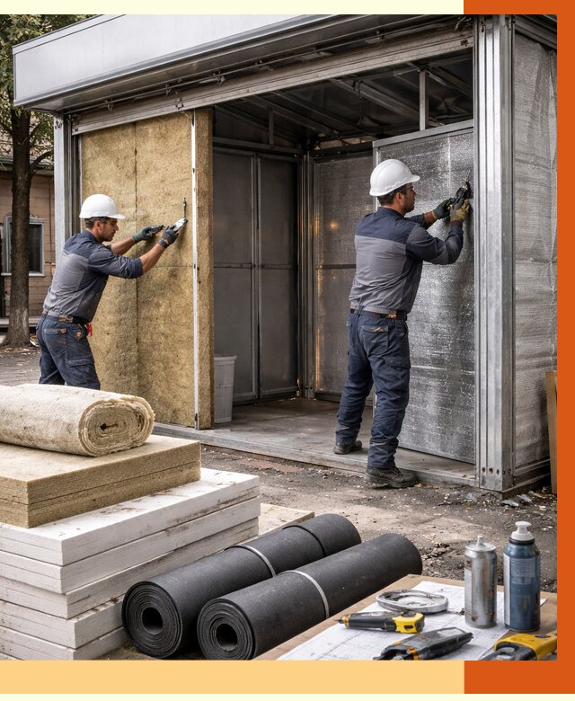 Утепление павильона шаурма в Вязьме под ключ от 1234 руб. за м² | ТепломастерВзь