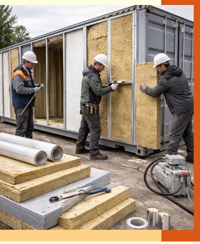 Утепление морского контейнера в Вязьме от 3856 руб. под ключ | ТепломастерВзь