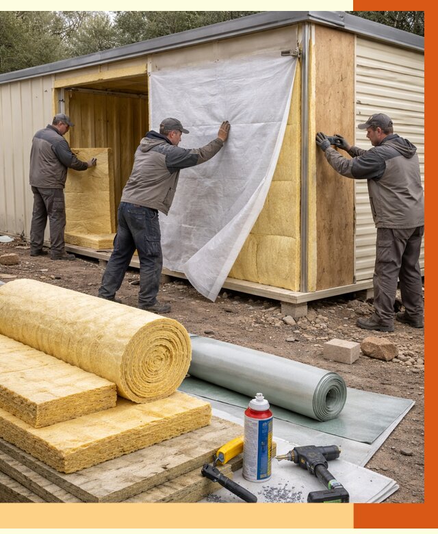 Утепление строительной бытовки в Вязьме от 12853 руб. под ключ | ТепломастерВзь