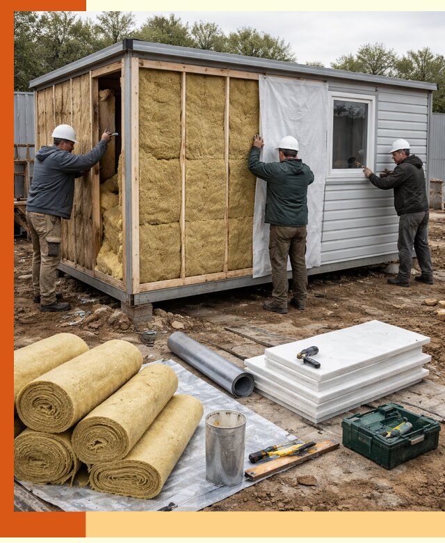 Утепление строительной бытовки под ключ в Вязьме для любых условий