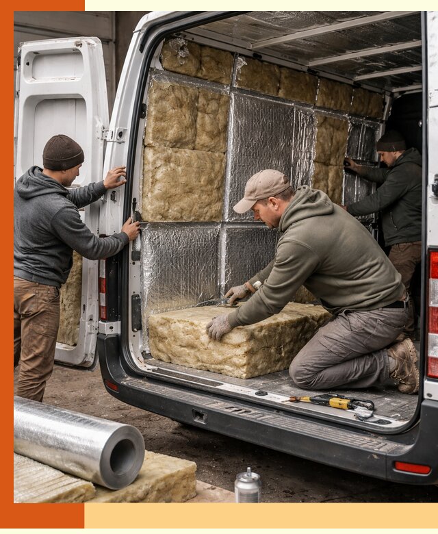 Утепление фургона в Вязьме: профессиональная теплоизоляция и шумоизоляция