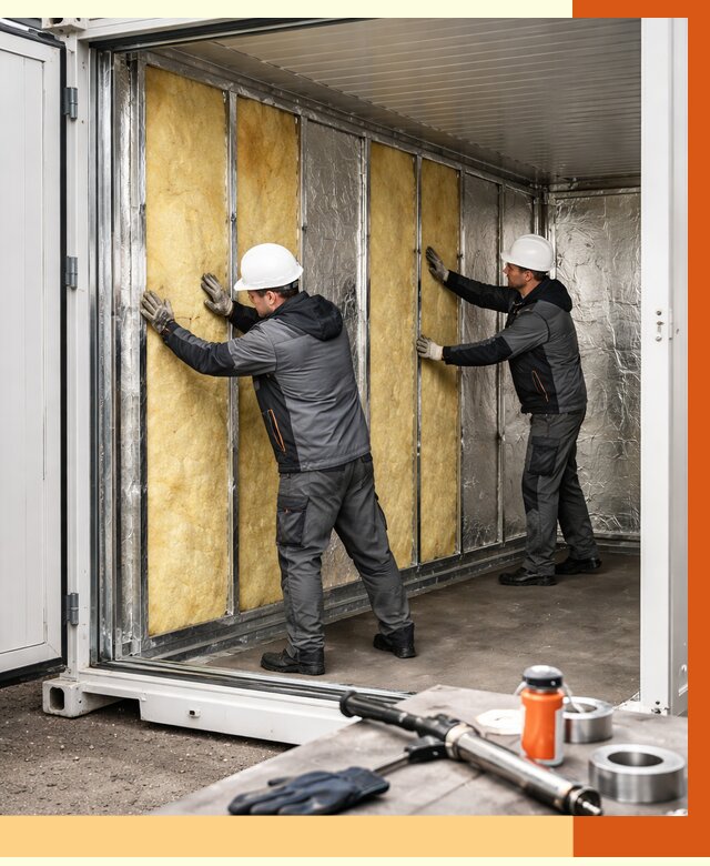 Утепление рефрижераторного контейнера в Вязьме от 46269 руб./м² | ТепломастерВзь