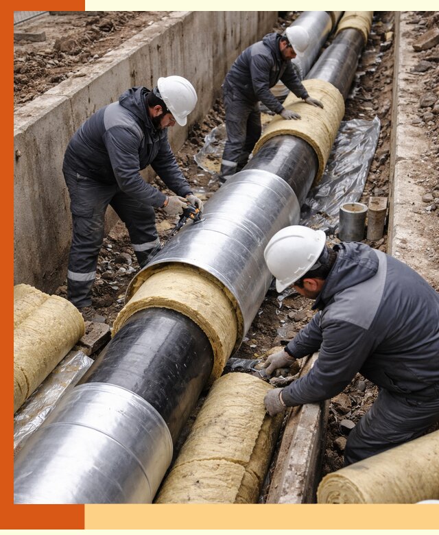 Утепление теплотрассы в Вязьме: утеплительные работы и материалы