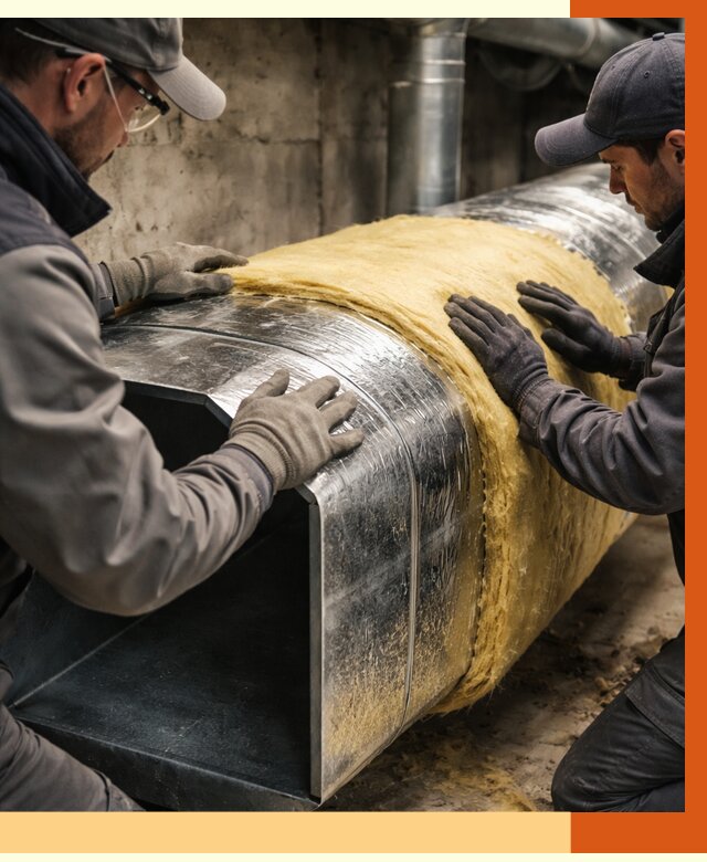 Утепление воздуховодов в Вязьме от 4318 руб. — теплоизоляция вентиляции | ТепломастерВзь