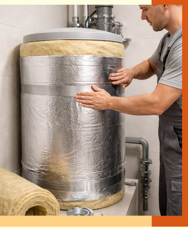 Утепление бойлера в Вязьме от 4627 руб. под ключ | Утепление ППУ | ТепломастерВзь