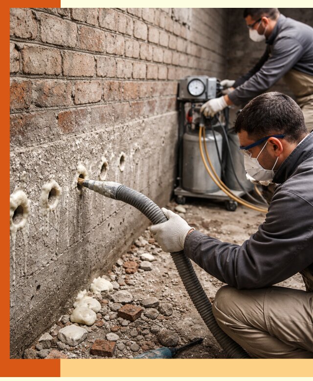 Заполнение колодцевой кладки ППУ в Вязьме быстро и герметично