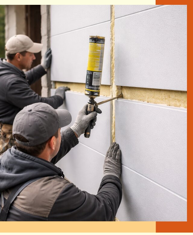 Утепление сэндвич панелей ППУ в Вязьме от 4318 руб. за м2 | ТепломастерВзь