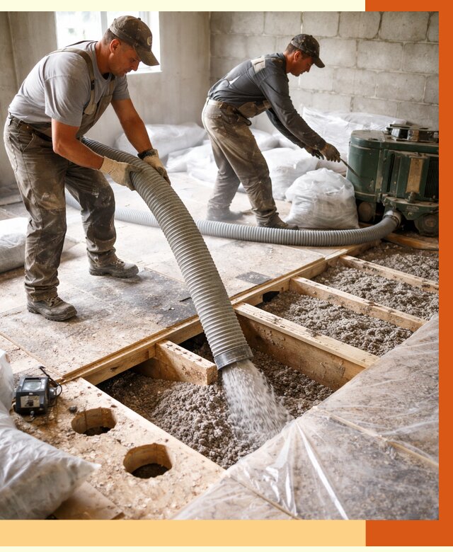 Заполнение пустот перекрытий в Вязьме от 4627 руб. под ключ | ТепломастерВзь