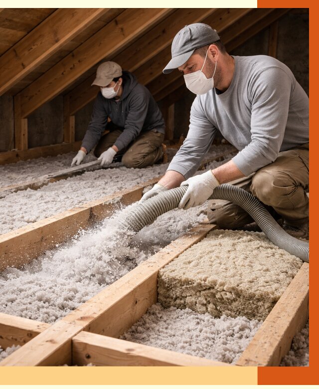 Заполнение полостей чердачного перекрытия в Вязьме от 4627 руб. | ТепломастерВзь