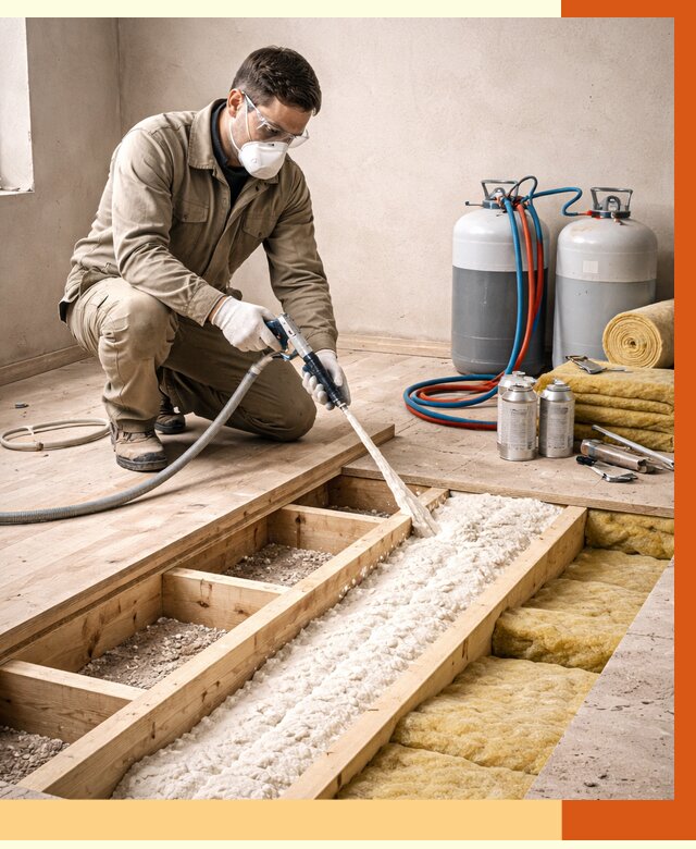 Заполнение полостей межэтажного перекрытия в Вязьме от 4318 руб. | ТепломастерВзь