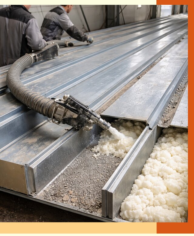 Заполнение пустот кровельных панелей в Вязьме от 7403 руб. под ключ | ТепломастерВзь