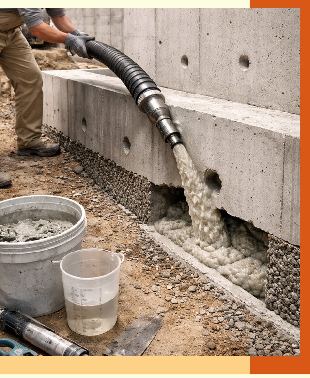 Заполнение полостей фундамента в Вязьме от 6992 руб. под ключ | ТепломастерВзь
