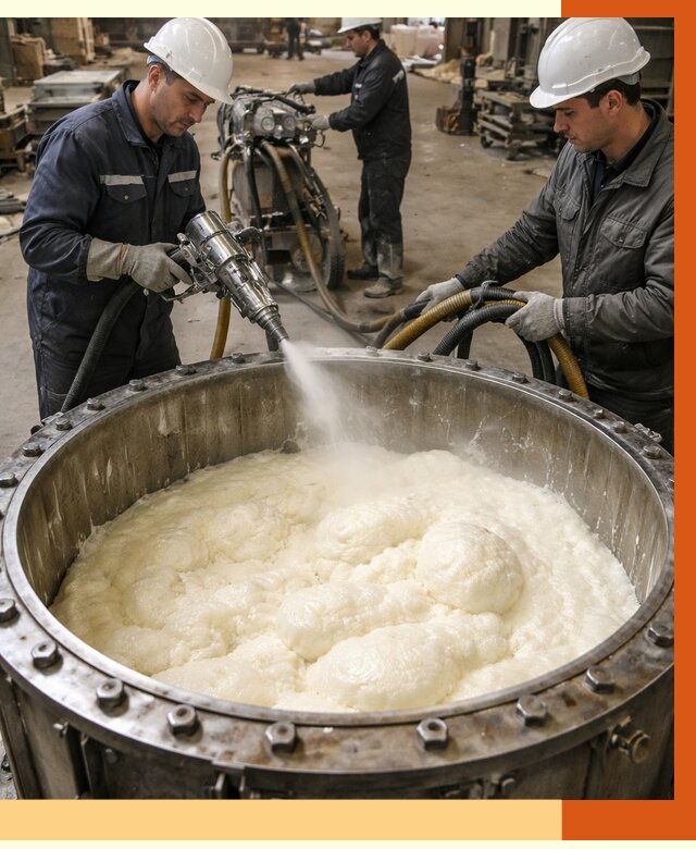 Заливка ППУ в емкости в Вязьме от 7454 руб. — утепление емкости под ключ | ТепломастерВзь