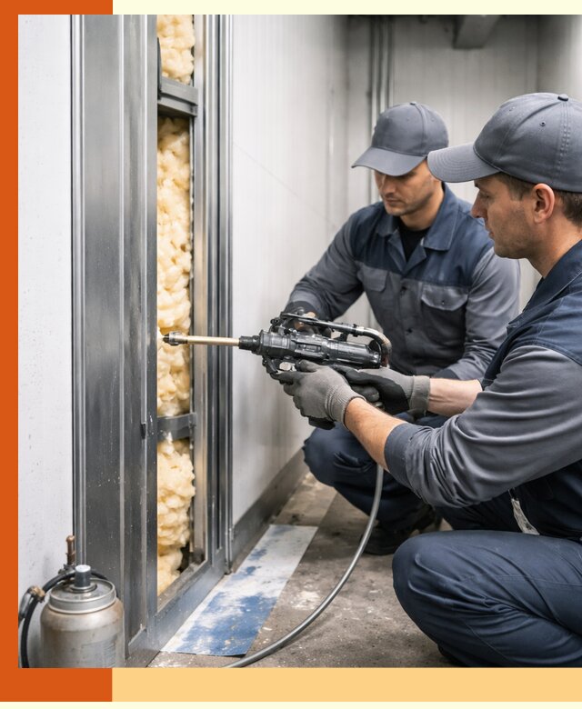 Заполнение пустот холодильных панелей в Вязьме специализированной пеной