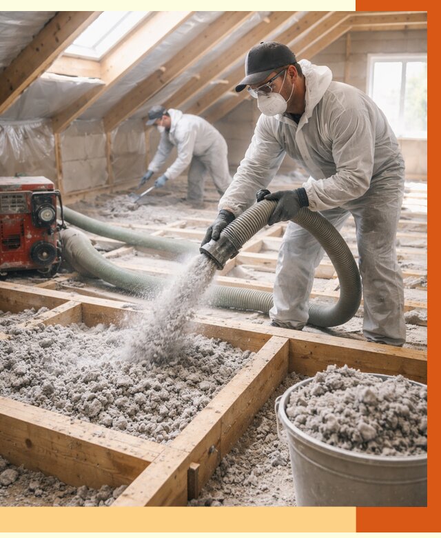 Утепление эковатой в Вязьме от 3033 руб./м2 — монтаж и задувка | ТепломастерВзь