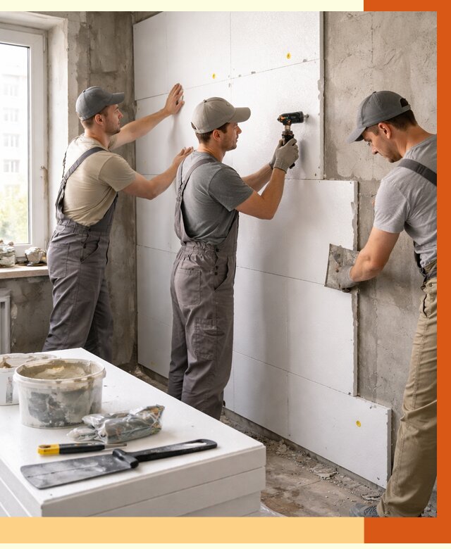 Утепление пенопластом домов и стен в Вязьме от 1902 руб. — ТепломастерВзь