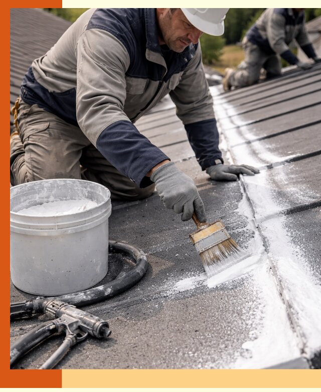 Утепление кровли жидкой теплоизоляцией в Вязьме