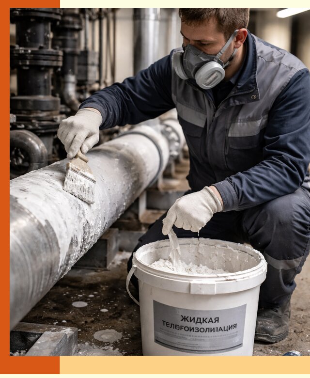 Утепление оборудования жидкой теплоизоляцией в Вязьме
