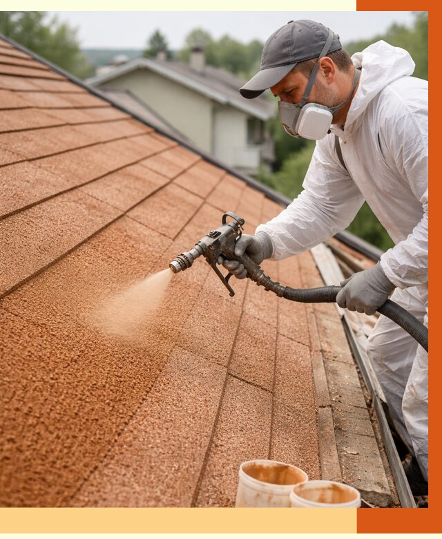 Утепление кровли жидкой пробкой в Вязьме от 2776 руб./м² под ключ | ТепломастерВзь